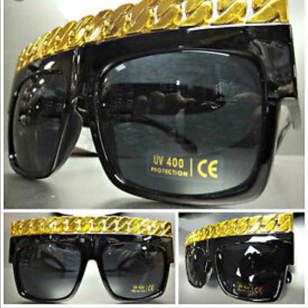Black and gold sunglasses